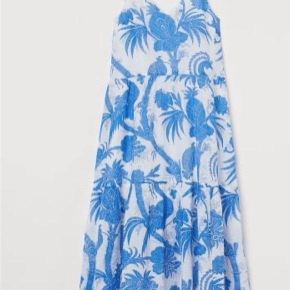 H&M  Vestido Birds of Paradise Tropical Maxi Dress NWOT size XXL - Picture 11 of 12